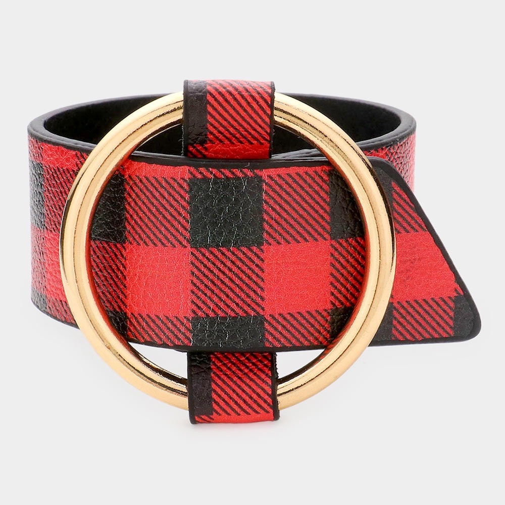 Buffalo check patterned bracelet
